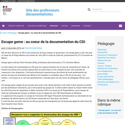 Escape game : au coeur de la documentation du CDI