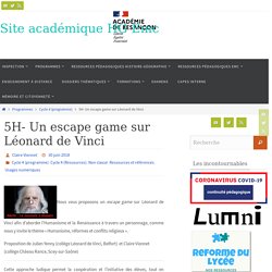 5H- Un escape game sur Léonard de Vinci