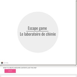 Escape game Labo de chimie by lrachet44 on Genially