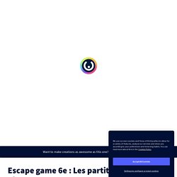 Escape game 6e : Les partitions disparues