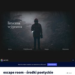 escape room - środki poetyckie by Blue Nika on Genially