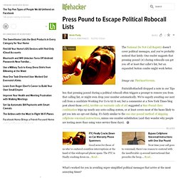 Press Pound to Escape Political Robocall Lists