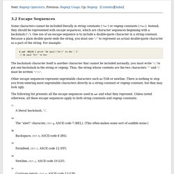 Escape Sequences (The GNU Awk User’s Guide)