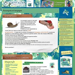 Escargots et langages en maternelle, petite moyenne et grande sections