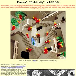 Escher's "Relativity" in LEGO