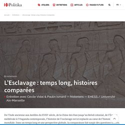 L’Esclavage : temps long, histoires comparées