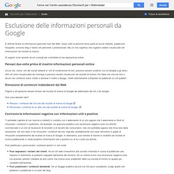 Keeping personal information out of Google - Webmaster Tools Help