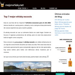 Listado de los mejores whiskies de Escocia.