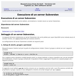 Esecuzione di un server Subversion