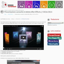 Presentazione carosello in Adobe After Effects // CS5 & CS5.5