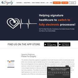 eSignature Healthcare Solutions for Medical Records, Forms - eSignly