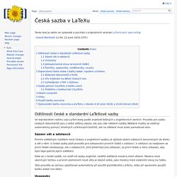Česká sazba v LaTeXu - MerlinWiki