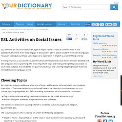 ESL Activities on Social Issues