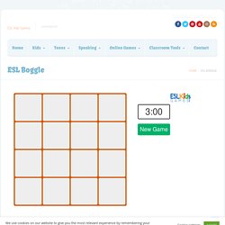 ESL Boggle - Write as many words you can from the letters in boxes