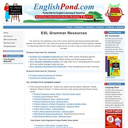 ESL Grammar Exercises, English Grammar Exercises