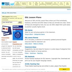 ESL Lesson Plans | TEFL