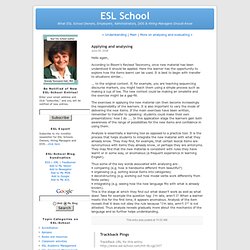 ESL School: Applying and analysing