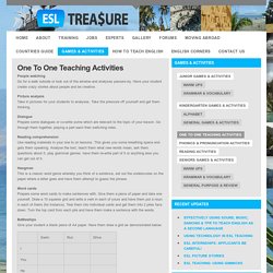 One To One Teaching Activities « ESL Treasure
