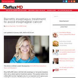 Barretts esophagus treatment to avoid esophageal cancer