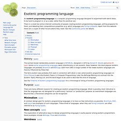 Esoteric programming language