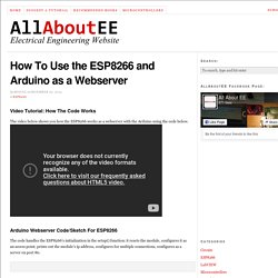 ESP8266 and Arduino Webserver Code and Sketch