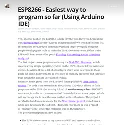 ESP8266 - Easiest way to program so far (Using Arduino IDE)