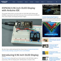 ESP8266 0.96 inch OLED Display with Arduino IDE