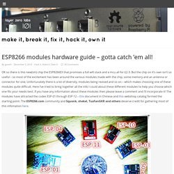 ESP8266 modules hardware guide - gotta catch 'em all! - layer zero labs