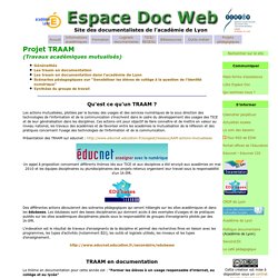 - Espace Doc Web - Académie de Lyon- TRAAM