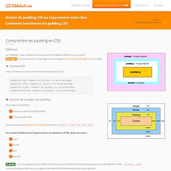Espacement en CSS (padding) Cours CSS, Cascading Style Sheets