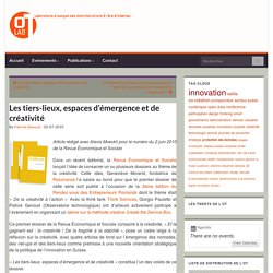 Les tiers-lieux, espaces d’émergence et de créativité