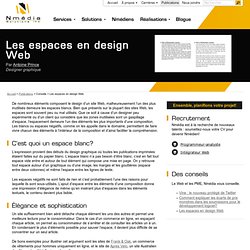 Les espaces blancs en design - Publications - Nmédia Solutions