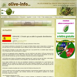 ESPAGNE : L’étude qui accable la grande distribution - Olive Info