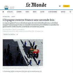 L’Espagne enterre Franco une seconde fois