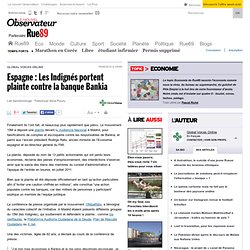 Espagne : Les Indignés portent plainte contre la banque Bankia