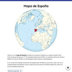 ▷ Mapa de España □ Político
