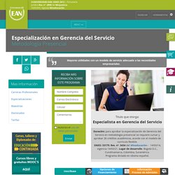 Especialización en Gerencia del Servicio