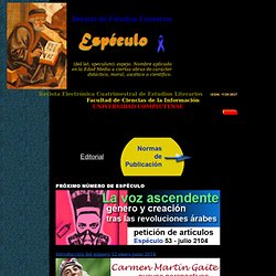 Espéculo - Revista de Estudios Literarios - Home Page - UCM