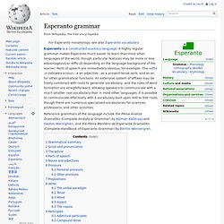 Esperanto grammar