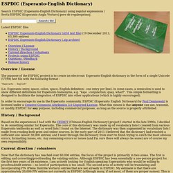 ESPDIC (Esperanto-English Dictionary) readme file