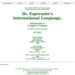 Dr. Esperanto's International Language