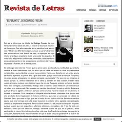 “Esperanto”, de Rodrigo Fresán - Revista de Letras