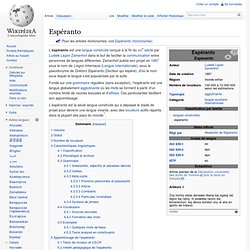 Espéranto - Wiki