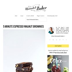 5 Minute Espresso Walnut Brownies