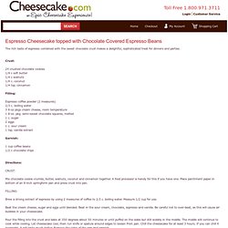 Espresso Cheesecake Recipe