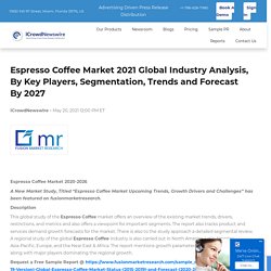 Espresso Coffee Market 2021 Global Industry Analysis, By Key Players, Segmentation, Trends and Forecast By 2027