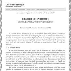 L'esprit scientifique - François Graner