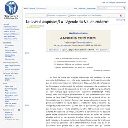 Le Livre d’esquisses/La Légende du Vallon endormi