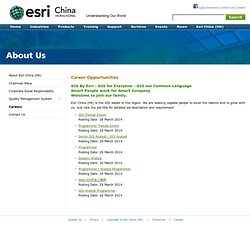 Esri China (HK) - The GIS Software Leader