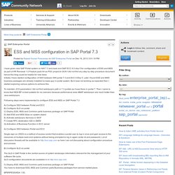 ESS and MSS configuration in SAP Portal 7.3